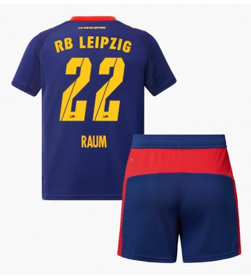 RB Leipzig David Raum #22 Udebanetrøje Børn 2025-26 Kortærmet (+ Korte bukser)